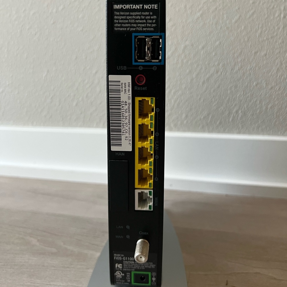 Verizon Fios Router model G1100